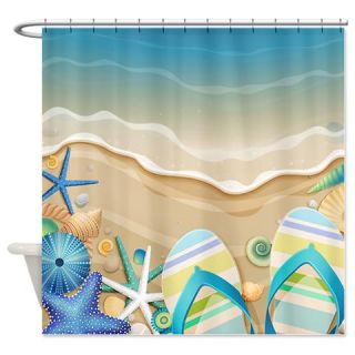  Pretty Sea Shell Beach Shower Curtain  Use code FREECART at Checkout