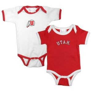 Utah Utes NCAA Newborn 2 Pack Contrast Creeper