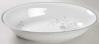Jaeger Silver Glory 10 Oval Vegetable Bowl, Fine China Dinnerware   Gray&Silver