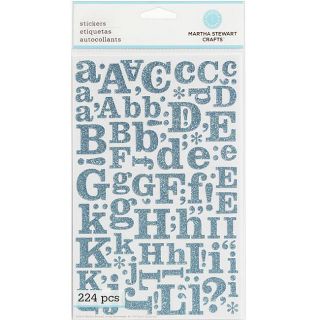 Martha Stewart Large Blue Glitter Alphabet Stickers