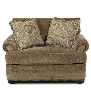 Tally Portabella Brown Welted cushion Armchair