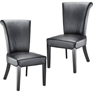 Safavieh Madison Black Leather Side Chairs (set Of 2) (BlackBi cast leather upholsterySeat height 18.1 inchesEach chair measures 38.8 inches high x 26 inches wide x 21.3 inches deepChairs arrive fully assembledAvoid placing your furniture in direct sunli