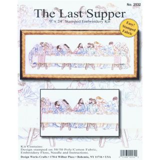 Last Supper Stamped Embroidery Kit 9x24 (9x24in. Design Last Supper. Made in USA. )
