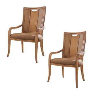 American Drew Antigua Splat Back Dining Arm Chairs   Set of 2 Multicolor  