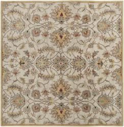 Hand tufted Stage Gold Wool Rug (6 X 6)