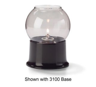 Hollowick Fitter Globe For 3 in Fitter Base, 3.38x3.13 in, Glass, Smoke Bubble