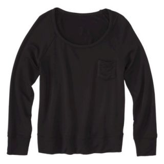Merona Womens Sweatshirt Top w/Pocket   Black   XL
