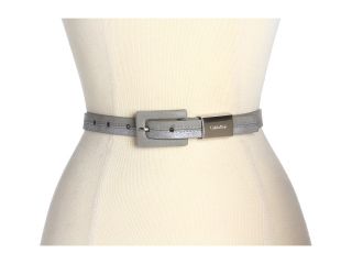 Calvin Klein Calvin Klein 20MM Covered Buckle On Two Tone Panel Womens Belts (Gray)