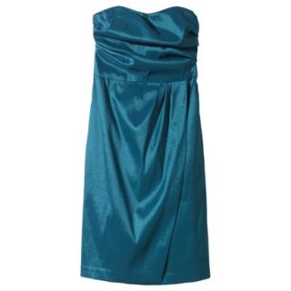 TEVOLIO Womens Plus Size Shantung Strapless Dress   Bayou Teal   22W
