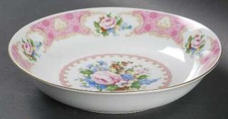 Red Sea Spring Garden Gold Trim Coupe Soup Bowl, Fine China Dinnerware   Floral