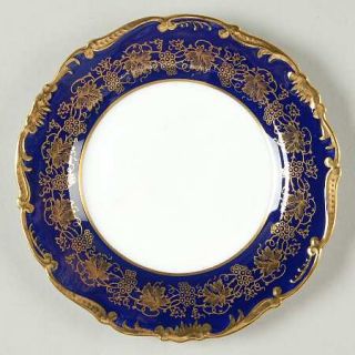 Coalport Hazelton Cobalt Blue Bread & Butter Plate, Fine China Dinnerware   Gold