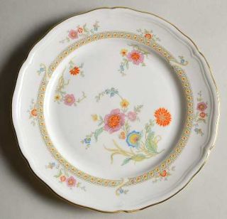 John Aynsley Shangri La Salad Plate, Fine China Dinnerware   Floral Rim And Cent