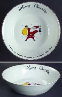 Merry Brite (China) Merry Christmas Soup/Cereal Bowl, Fine China Dinnerware   Re