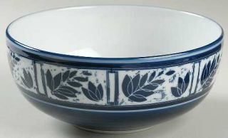 Dansk Ceylon Navy Blue (Japan) 8 Round Vegetable Bowl, Fine China Dinnerware  