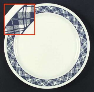 Corning Blue Plaid Dinner Plate, Fine China Dinnerware   Corelle, White, Blue Pl