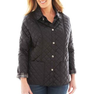 St. Johns Bay St. John s Bay Quilted Puffer Jacket   Plus, Black, Womens