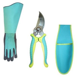 Synthetic Leather Gloves with Gauntlet Cuff, Garden Pruner and Prunder Holster
