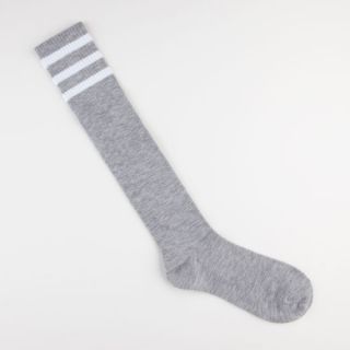 Athletic Stripe Womens Knee High Socks Grey One Size For Women 2357251