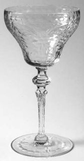 Seneca 1258 1/2 2 Water Goblet   Stem #1258 1/2, Cut Dot & Swag Design