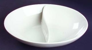 Syracuse Serene 10 Oval Divided Vegetable Bowl, Fine China Dinnerware   Carefre