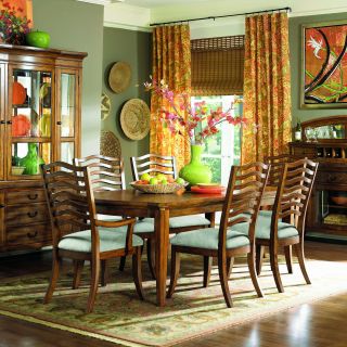 Golden Oak Veneer Dining Table With 20 inch Leaf