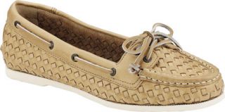 Womens Sperry Top Sider Audrey Woven   Gold Metallic Woven Casual Shoes