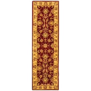 Handmade Heritage Kerman Red/ Gold Wool Runner (23 X 14)