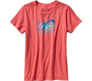 Womens Patagonia Live Simply® Geometric Whale T Shirt   Coral Short Sleeve