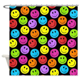  Happy Colorful Smiley Faces Pattern Shower Curtain  Use code FREECART at Checkout
