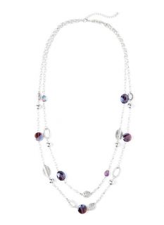 Catherines Womens Crystal Clear Necklace
