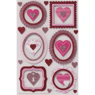 Martha Stewart Valentine Stickers frame And Heart