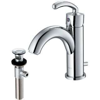 Vigo Single Lever Bathroom Faucet In Chrome Finish With Drain Assembly