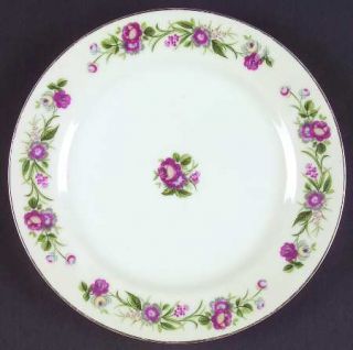 Sheffield Jubilee Salad Plate, Fine China Dinnerware   Multicolor Roses&Flowers,
