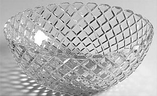 Anchor Hocking Waterford Clear Large Fruit Bowl   Clear,Waffle Design,Depression