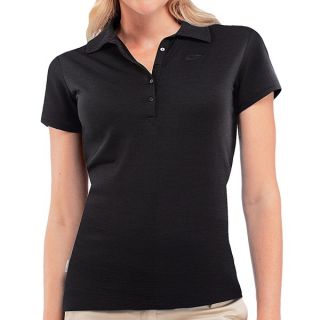 Icebreaker SF150 Tech Polo Shirt   Merino Wool  Short Sleeve (For Women)   BLACK (S )