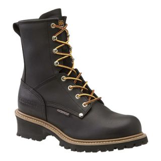 Carolina Steel Toe Waterproof Logger Boot   8in., Size 9 1/2, Black, Model#