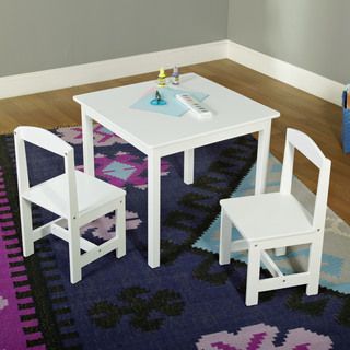 White 3 piece Hayden Kids Table/chair Set