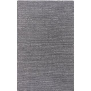 Hand crafted Solid Grey Casual Lyan Wool Rug (8 X 11)