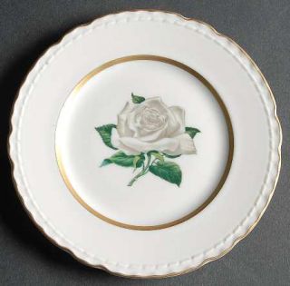 Embassy (American) Emb5 Bread & Butter Plate, Fine China Dinnerware   White Rose