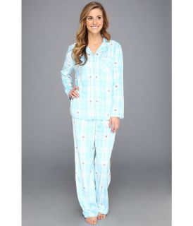 Karen Neuburger Microfleece L/S Girlfriend PJ Womens Pajama Sets (Blue)