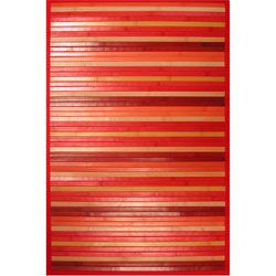 Red Bamboo Area Rug (5 x 7) (Yellow Bamboo)