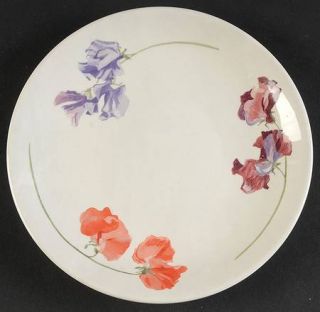 Gien Pois De Senteur Canape Plate, Fine China Dinnerware   Red, Purple, Pink Flo