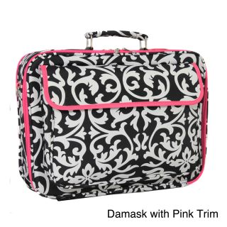 World Traveler 17 inch Black And White Designer Prints Laptop Computer Case (Damask and houndstooth print on black and white colors with colorful trimsWeight 5 poundsCompartments 2Spacious top zip main compartment fully padded, ideal for laptopsAccessor
