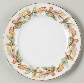 Mikado Glendale Salad Plate, Fine China Dinnerware   Autumn Leaves And Acorns, S
