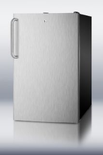 Summit Refrigeration 20 in Undercounter Freezer w/ Lock & Towel Bar Handle, Black, 2.8 cu ft, ADA