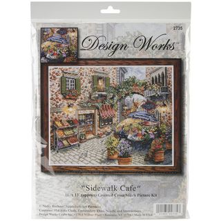 Sidewalk Cafe Counted Cross Stitch Kit 11x13in 14 Count