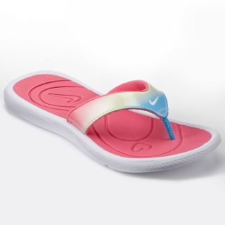 Nike Aqua Motion Girls Thong Sandal, Wh/wh ltrs 111, Girls