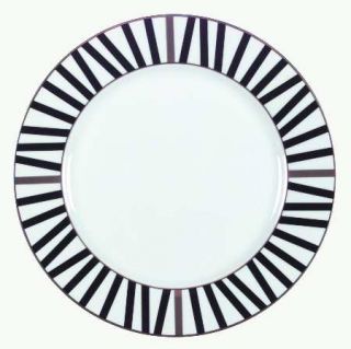Mikasa Marquee Black Dinner Plate, Fine China Dinnerware   Black And Gold      S