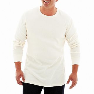 The Foundry Supply Co. Waffle Knit Crew Big & Tall, Ivory, Mens