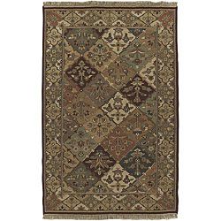 Hand knotted Sangli Wool Rug (4 X 6)